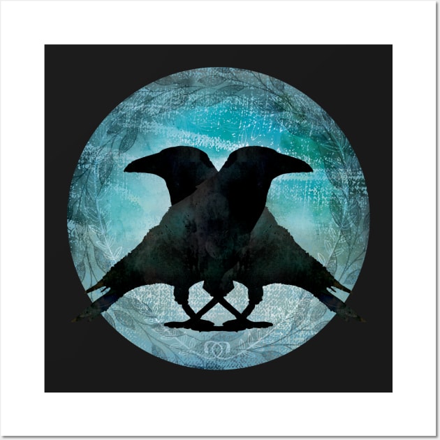 Crow Lovers - At Midnight, We Dance Wall Art by directdesign
